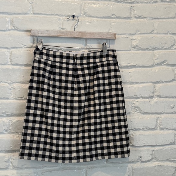JCrew Classic Black and White Checkered Skirt - Picture 3 of 3